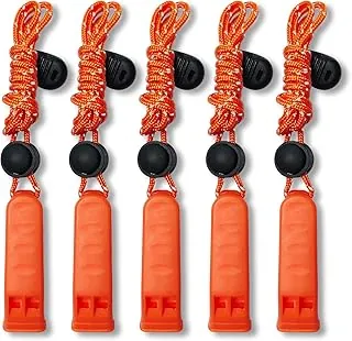 Amzonly Silbato de emergencia, silbato de seguridad de 120 dB, para supervivencia, ruidoso, para camping, senderismo, caza, barco, pesca, chaleco salvavidas, chaqueta de rescate de señalización para