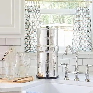 Big Berkey - Sistema de filtro de agua de acero inoxidable alimentado por gravedad de 2.25 galones con 2 auténticos filtros Black Berkey Elements BB9-2