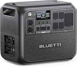 BLUETTI AC200L - Estación de energía portátil, batería de reserva LiFePO4 de 2048 Wh, expandible a 8192 Wh con 4 salidas de CA de 2400 W (elevación de potencia de 3600 W), salida RV de 30 A, generador