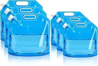 Bolsa de agua plegable para acampar para almacenamiento de agua de emergencia para senderismo, bolsa de agua plegable portátil reutilizable para beber 1.3+2.6 galones