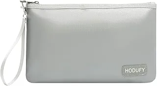 Bolsa de dinero ignífuga Hodufy (2000), Bolsas de documentos ignífugas, Gris, Tamaño A5, Cierre con cremallera