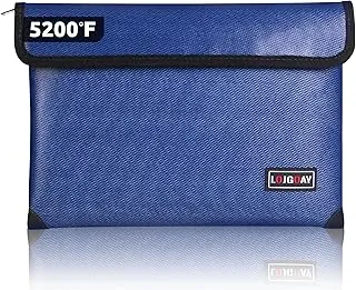 Bolsa de documentos ignífuga, con aislamiento térmico de 5200 °F, bolsa impermeable ignífuga con cremallera, 8 capas de materiales funcionales, bolsa de dinero ignífuga para efectivo/documentos