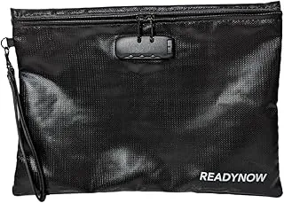 Bolsa de documentos ignífuga con cerradura, A4 14.3 x 10.2 pulgadas, bolsa con cremallera para documentos, teléfono, efectivo, tarjetas, pasaporte, impermeable, antirrobo, ignífugo