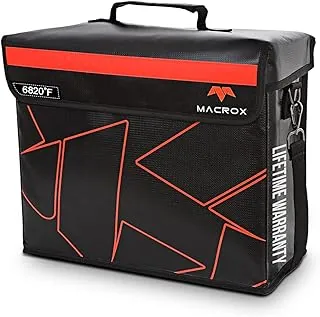 Bolsa de documentos ignífuga e impermeable con cerradura, aislamiento de 6200℉, diseño patentado de solapa cerrada, caja de almacenamiento resistente al fuego de servicio pesado para documentos