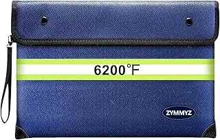 Bolsa de documentos ignífuga e impermeable de 6200 ℉ con cremallera resistente al agua, 9 capas de materiales aislados térmicamente, sobres ignífugos para documentos importantes, objetos de