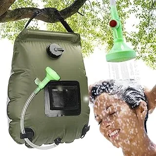 Bolsa de ducha solar | Bolsa de ducha solar de 5 galones/20L de calefacción solar | Manguera extraíble | Cabezal de ducha intercambiable de encendido y apagado | Ducha Portatil | Ducha portátil