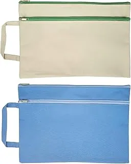 Bolsa de Malla con Cremallera A4, Bolsa de Archivos Impermeable con Asa, Organizador de Documentos Plegable para Escuela, Oficina, Viajes - Carpeta Durable con Proyecto de Rompecabezas/Punto