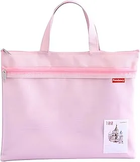 Bolsa de malla con cremallera Pendancy 11x13.7 pulgadas, bolsa de archivo impermeable de doble bolsillo grande con asa, tamaño A4, almacenamiento plegable de documentos para rompecabezas, proyecto