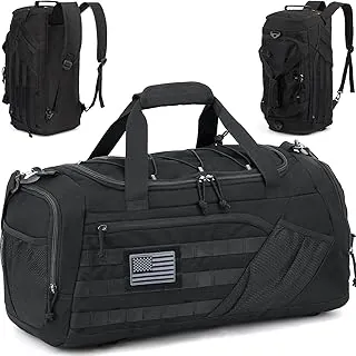 Bolsa de viaje Tonruyn con compartimento para zapatos para hombres y mujeres, Negro