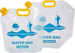 Bolsa plegable de agua de emergencia, WaterStorageCube, plegable plano, sin BPA, grado alimenticio, jarra de almacenamiento de plástico transparente para camping, senderismo, mochila,