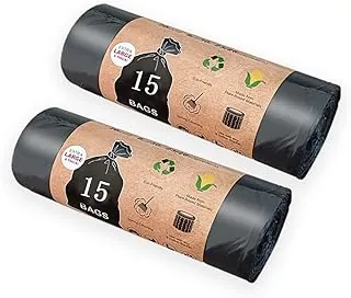 Bolsas de inodoro portátiles, 30 bolsas de basura compostables gruesas de 8 galones, forro de cubo de 5 galones, bolsas de inodoro de campamento de 30 litros para viajes en automóvil, viajes al aire libre, viajes largos, navegación. Bolsa de inodoro de emergencia para automóvil