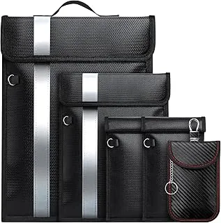 Bolsas Faraday a prueba de EMP, bolsa Faraday antirrastreo para teléfonos, computadoras portátiles, tabletas y llaves de coche, bolsas EMP con ignífugo e impermeable, jaula Faraday con asa