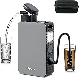 Bomba de filtro de agua eléctrica portátil, purificador de agua para acampar al aire libre de 0.01 micrones, sistema de filtración de agua de supervivencia para senderismo, camping, viajes y