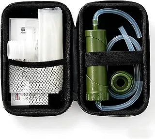 Bomba de filtro de agua para campamento, purificador portátil de 0.01 micrones con filtración de 4 etapas, equipo de supervivencia ligero para senderismo, mochileros, viajes y preparación de