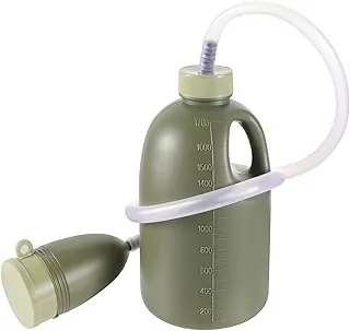 Botella de orina de 57.5 fl oz para hombres y mujeres, contenedor de orina a prueba de derrames, portátil, para camping, coche, viajes, tráfico, atascos, colas
