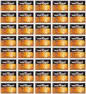Calentadores de manos: 60 paquetes de almohadillas de calor desechables para manos calientes, calentadores de manos calientes, hasta 10 horas de calor seguro y continuo, perfecto para campamento, esquí al aire libre, pesca, ideal para exteriores y viajes.
