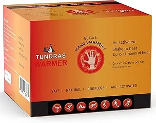 Calentadores de manos calientes, paquete de calor – 80 unidades – 11 horas de larga duración, natural, seguro e inodoro, paquete de calor activado por aire de un solo uso para manos, dedos de los pies