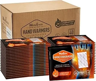 Calentadores de Manos Desechables de Un Solo Uso Activados por Aire para Manos, Dedos de los Pies y Cuerpo - Hasta 12 Horas de Calor - WarmSpark