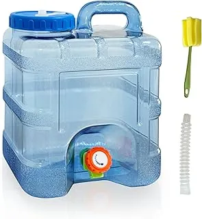 Contenedor de agua de campamento de 2.6 galones con espita, jarra de agua portátil sin BPA, tanque de almacenamiento de agua de emergencia sin fugas para campamento, vehículo, automóvil, senderismo al aire libre, picnic