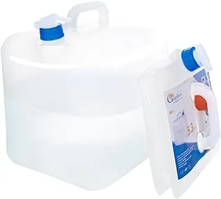 Contenedor de agua plegable, 5.3 galones, sin BPA, con espiga, para camping, mochilero, senderismo, al aire libre y emergencia, equipo de supervivencia portátil plegable de grado alimenticio