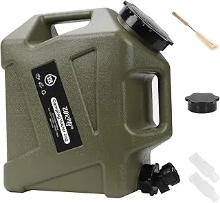 Contenedor portátil de almacenamiento de agua de 3.2 galones con espita, sin BPA, gran almacenamiento de agua de emergencia para vehículos, automóviles, senderismo al aire libre, picnic
