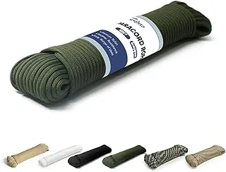 Cuerda de paracaídas táctica tipo III con núcleo de 7 hebras, cuerda de paracaídas táctica de 100 pies, cuerda de supervivencia tipo III con núcleo de 7 hebras para senderismo, bricolaje