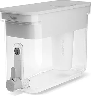 Culligan con tecnología ZeroWater - Dispensador de filtro de agua de 33 tazas de 5 etapas avanzadas – Incluye filtro de agua certificado para reducir el plomo, PFAS totales (químicos eternos