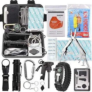 EMDMAK Kit de supervivencia. Equipo de emergencia exterior para camping senderismo, viajes o aventuras