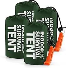 Emergency Survival Tent Life Shelter - 2 Person Mylar Emergency Shelter Tube Tent with Emergency Whistle & Paracord, All-Weather Essential Survival Gear for Camping, Hiking & Survival Kits