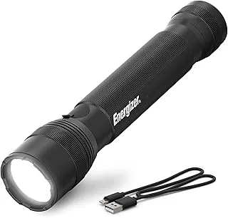Energizer TacR-1000 Linterna recargable, linterna táctica recargable brillante para emergencias y equipo de campamento, linterna resistente al agua, USB incluido