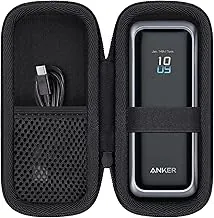 Estuche de viaje rígido Khanka de repuesto para banco de energía portátil Anker Prime, 20100mAh 220W(A110B) /20000mAh,200W(A1336), solo estuche (negro)
