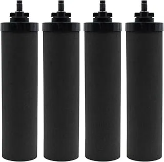 Filtro de Agua de Repuesto para Filtros de Carbón Activado Negro Berkey® BB9-2, Compatible con el Sistema de Filtro de Agua por Gravedad Berkey®, Paquete de 4