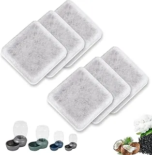 Filtros de repuesto de carbón para fuente de agua para mascotas, compatibles con agua Petmate Replendish Mason Gravity, dispensador automático de recipientes de agua para perros y gatos (paquete de 6)
