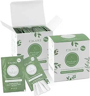 Fresh One Hand Body Face Cleaning Toallitas a base de agua (hombres, mujeres, niños) - Toallitas de viaje naturales suaves y sensibles, desodorizantes, desechables envueltas individualmente (70)