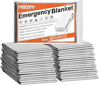 Frocopo Paquete de 6 Mantas de Emergencia de Mylar, Manta de Emergencia, Manta Espacial, Manta de Supervivencia, Kit de Rescate, Reflectante, Aislante, para Exteriores, Senderismo, Camping, Perfecta