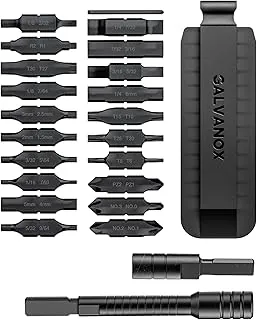 Galvanox Juego de 23 piezas de accesorios, compatible con herramientas múltiples Leatherman [59HRC] Juego de 21 piezas de brocas endurecidas de doble cara con extensor de desarmador, adaptador