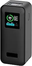 Geiomoo Funda de silicona para Anker Prime Power Bank 20000mah, funda protectora suave y flexible resistente a los arañazos (negro)