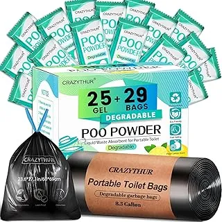 Gel de inodoro portátil, polvo de caca para inodoro portátil, gel de inodoro para camping, polvo de orina, polvo de inodoro portátil para acampar al aire libre y senderismo en polvo de gel