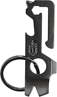 Gerber Gear Mullet Llavero - Llavero multiherramienta con barra de palanca, abridor de botellas y pelacables - Equipo EDC y engranajes - Negro