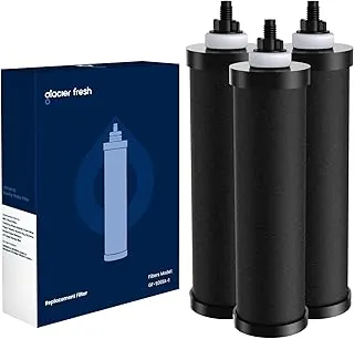 GLACIER FRESH Repuesto para filtro de agua de purificación negro BB9-2, compatible con filtros negros Berkey® BB9-2 y sistema de filtro de agua Berkey® Gravity, paquete de 3