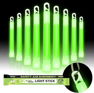 Glow Fever Barras de luz de grado militar de seguridad de emergencia, 10 piezas, barras de luz ultra brillantes de 6'' con 12 horas de duración. Ideal para senderismo, fiestas, campamento, apagones