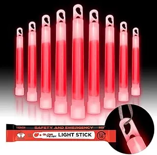 Glow Fever Barras luminosas de grado militar de seguridad de emergencia; 10 piezas, barras luminosas ultra brillantes de 6" con 12 horas de duración. Ideal para senderismo, fiestas, campamento