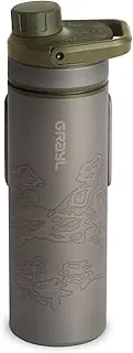 GRAYL UltraPress Titanium - Purificador y filtro de agua de 16.9 oz para senderismo, mochilero, supervivencia, bushcraft, viajes (Olive Drab)