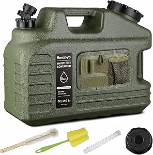 Hanaoyo Jarra de agua de campamento de 5 galones con grifo, contenedor de agua sin BPA con bolsa de herramientas, tanque de agua portátil de almacenamiento de agua de emergencia para senderismo, camping, picnic, uso doméstico