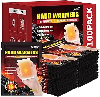 Hand Warmers Disposable - Up to 15 Hours of Heat - 50/100/200 Pack Super Long Lasting Air Activated Warmers, All Natural, Portable for Body, Hands & Toes - Odorless Hot Warmer Heater for Outdoor Sport