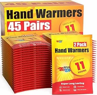 Hand Warmers - Up to 11 Hours of Heat, Super Long Lasting - Easy, All Natural - Air Activated, for Body, Hands & Toes - Odorless Hot Hand Warmer - Sport Temp