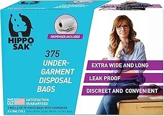 Hippo Sak Bolsas de eliminación de ropa interior para incontinencia (375 unidades)
