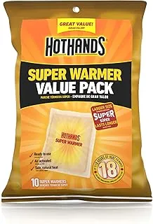 HotHands Calentadores Súper para Cuerpo y Manos - Calentadores Naturales sin Olor de Larga Duración Activados por Aire - Hasta 18 Horas de Calor - 10 Calentadores Individuales