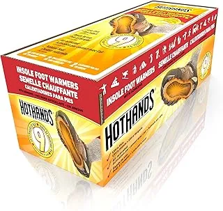 HotHands - Plantillas calefactoras para pies – Calentadores naturales, sin olor, activados con aire, de larga duración – hasta 9 horas de calor – 16 pares, negro