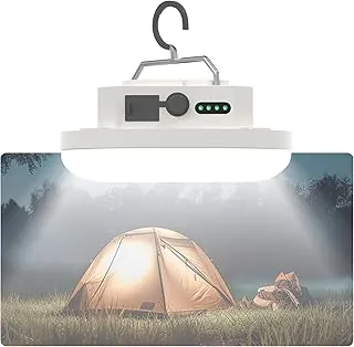 Iluminación colgante recargable para tienda de campaña de 10000mAh, linterna LED portátil de 30W 4000LM para acampar con imán, 4 modos de iluminación, linterna LED impermeable IPX5 para emergencia